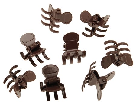 L. Erickson Mini Metal Jaw Clip & Go 8-Pack - Chocolate