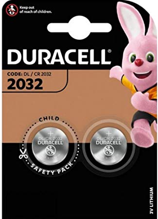 Duracell DL2032 Battery Lithium for Camera Calculator or Pager 3V Ref 75072668 [Pack 2] (75072668)