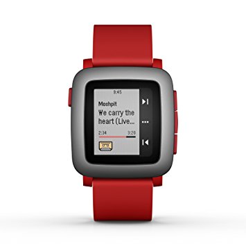 Pebble Time Smartwatch for Smartphone - Red