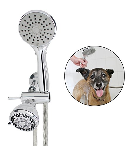 SmarterFresh Pet Shower Sprayer Set, Complete Pet Wash Hand Held Shower Attachment for Home Dog Washing Station