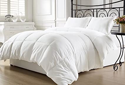 Elegant Comfort White Down Alternative Comforter Duvet Insert 100-percent Hypoallergenic, Full/Queen