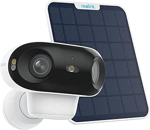 REOLINK 4K Solar Security Cameras Wireless Outdoor, 180° Blindspot-Free View, Spotlight Color Night Vision, Dual-Band Wi-Fi 6, Smart AI Detection, No Extra Fee, Argus 4  6W Solar Panel