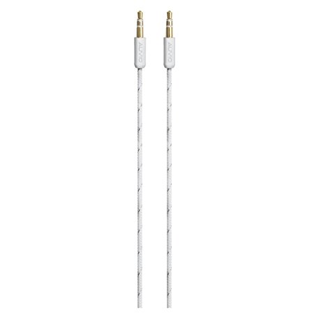 Auvio 3-Foot 3.5mm (1/8") Stereo Audio Cable (White)
