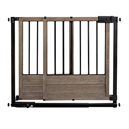 Summer Infant Home Safety Gate, 29" - 42" Wide & 30" Tall, for Doorways & Stairways, with Extra Wide Walk Through Barn Door, Rustic, 29" - 42" Wide