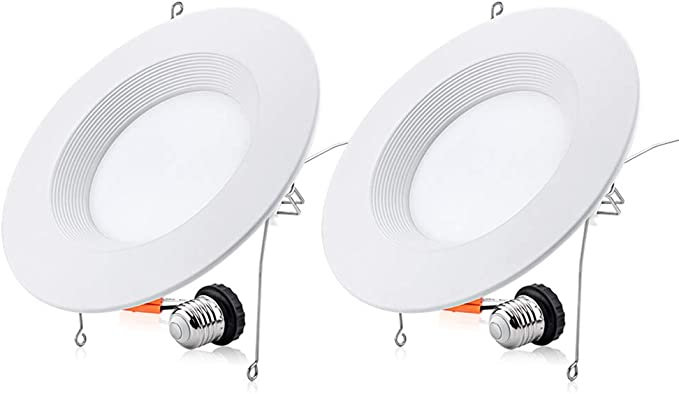 MustWin 2 Pack 5/6 Inch Dimmable LED Downlight, 15W (100W Replacement), 1250LM Retrofit Recessed Lighting, CRI 90 , 5000K Daylight,Damp Rated, Energy Star & ETL Listed …