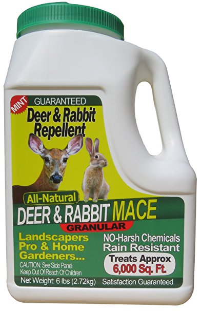 Nature's Mace 6 Lb Granular Deer & Rabbit Repellent, 6,000 Sq Ft - University Studies Prove Our Technology Works Best!