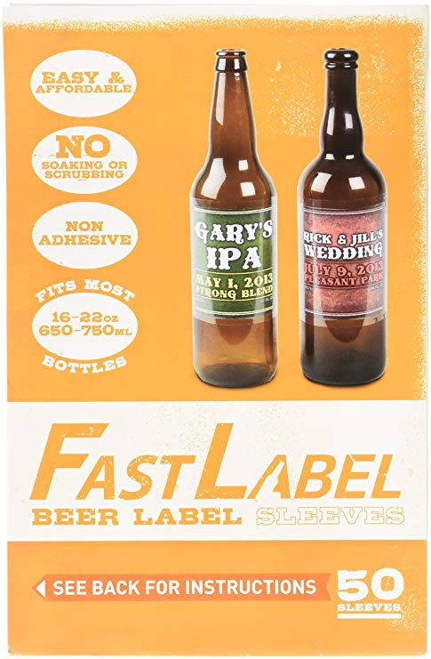 FastLabel Fermentation Accessories - Bomber Beer Bottle labels - Never scrub a bottle again brought to you by FastFerment