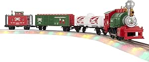 Lionel Junction North Pole Central Electric O Gauge Bluetooth Model Train Set with Remote and Lighted FasTrack