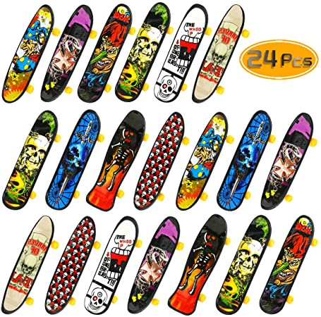 BeautyMood 24 pcs Professional Mini Finger Skateboard, Creative Fingertip Movement for Adults and Children (Random Mode).