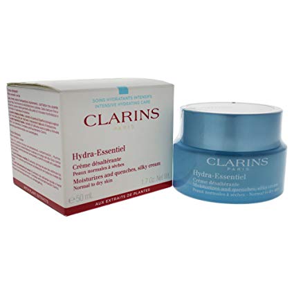 Clarins Hydra-Essentiel Moisturizes and Quenches Silky Cream, Normal To Dry Skin, 1.7 Ounce