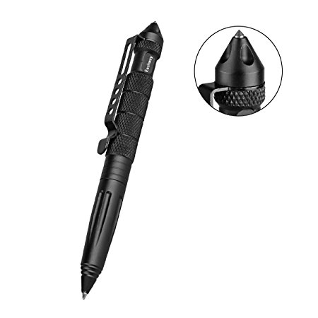 Eachway Reliable Self Defense Tool Survival Aircraft Aluminum Tactical Pen with Glass Breaker Writing Self Defense Pen