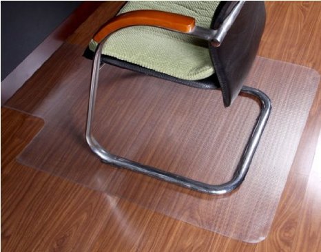 ProSource 48" x 36" Clear Multitask PVC Office Chair Floor Mat for Pile Carpets With Vinyl Lip