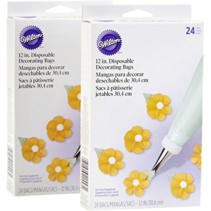 Wilton Disposable Decorating Bags Multipack, 12-inch, 24-Count (2-Pack)