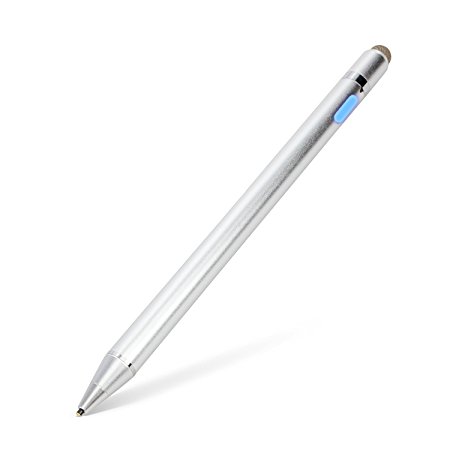 E-SDS Active Stylus,Universal Active Stylus Pen with Ultra-Slim Tip Stylus for Capacitive Touchscreen Devices Silver