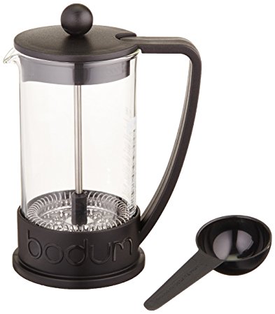 Bodum 10948-01BUS  Brazil French Press 0.35-Liter 3-Cup Coffee Maker, 12-Ounce, Black