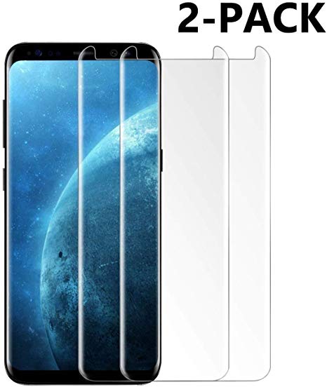 [2-Pack] Galaxy S8 Plus Screen Protector, OLINKIT Tempered Glass Screen Protector with 9H Hardness,Easy Bubble-Free Installation,Anti-Scratch Compatible with Samsung Galaxy S8 Plus.