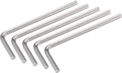 uxcell 1/8" Hex Key Wrench, L Shaped CR-V Repairing Tool 5 Pcs