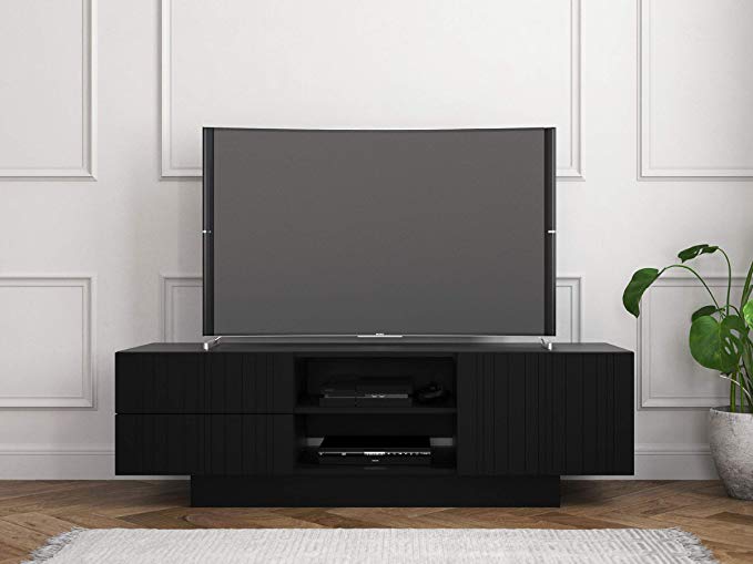 Nexera Galleri, Black 60-inch TV Stand,