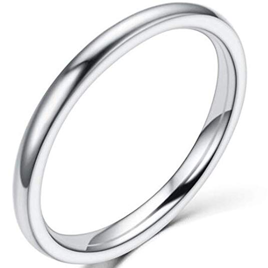 Jude Jewelers 1.5 MM Stainless Steel Stackable Ring Wedding Band