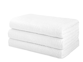 Classic Turkish Towels "Arsenal 60x30" Hotel Collection Bath Sheet Set of 3, Made in Turkey