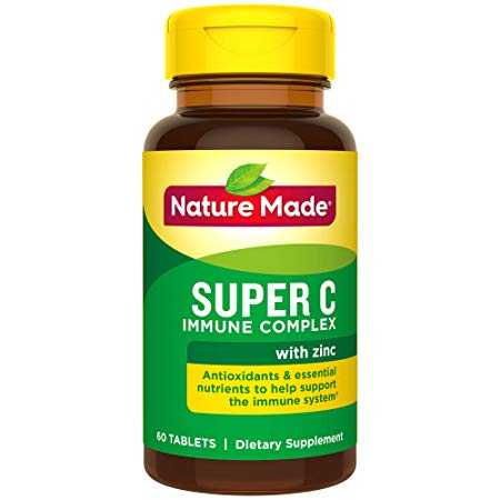 Nature Made Super C Immune Complex Tablets with Vitamin C, D and Zinc, 60 Tablets (Packaging May Vary)