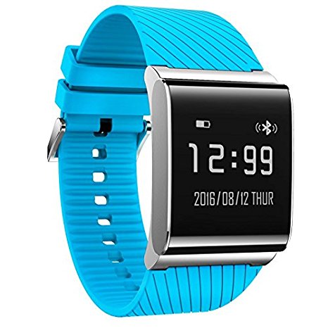 iSTYLE&reg: X9-Plus Bluetooth 4.0 Smart Watch Heart Rate/Blood Pressure/Emotional Status/Fatigue Level Monitor Fitness Wristband Sports Bracelet (Blue)