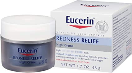 Eucerin Sensitive Skin Redness Relief Soothing Night Creme 1.7 Ounce
