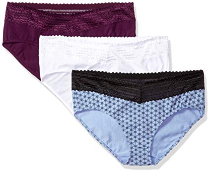 Warner's Women's Blissful Benefits No Muffin Top 3 Pack Hipster Panties