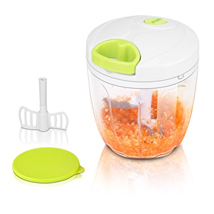 Manual Food Chopper 5 Blades 6 Cups Sedhoom Powerful Easy Pull Upgraded Hand Held Vegetable Chopper/Processor/Blender