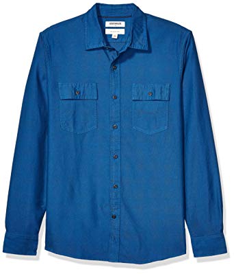 Amazon Brand - Goodthreads Men’s Slim-Fit Long-Sleeve Plaid Twill Shirt