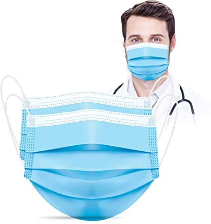 ZyeZoo Medical Masks 50PCS, Disposable Procedure Face Masks 3 Ply with Earloop, Breathable Non Woven Dust Cover Masks Provide Health Protection for Personal Care