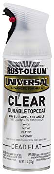 Rust-Oleum 302151 Universal All Surface Spray Paint, 11 oz, Clear Dead Flat