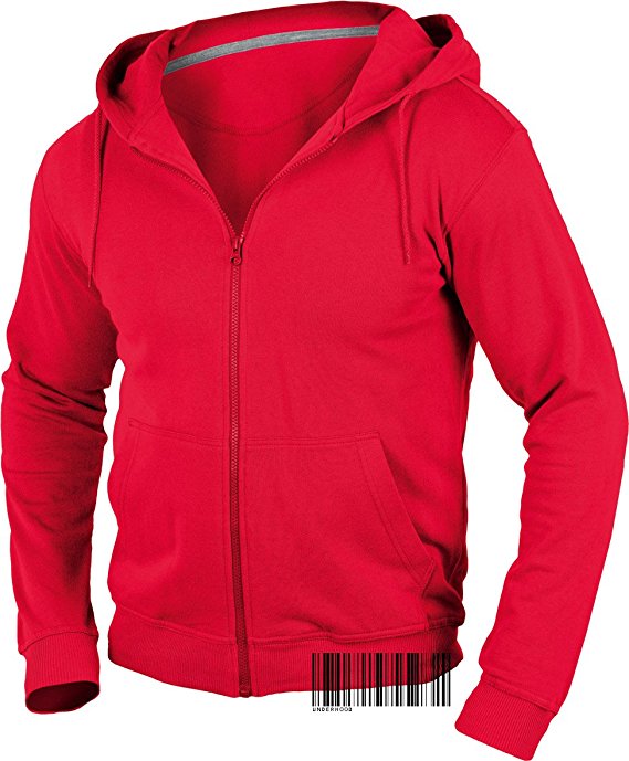Men's Hoodie Jacket - 100% Organic Cotton Full Zip-up European Sweatshirt Hoodie