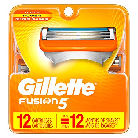 Gillette Fusion Manual Men's Razor Blade Refills, 12 Count, Mens Razors / Blades