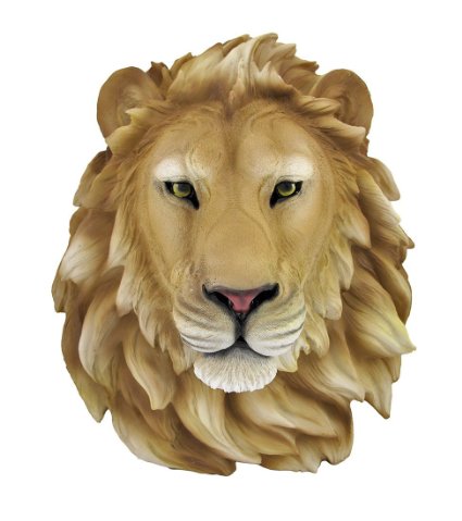 African Lion Head Mount Wall Statue Bust Leo