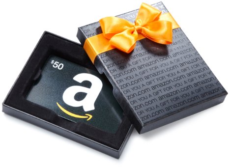 Amazon.com Gift Card in a Black Gift Box (Various Card Designs)