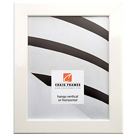 Craig Frames BW26460 13 by 19-Inch Picture Frame, Smooth Wrap Finish, 1.25-Inch Wide, Glossy White