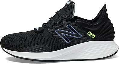 New Balance Men's Fresh Foam Roav V1 Running Shoe, Black/White, 10.5