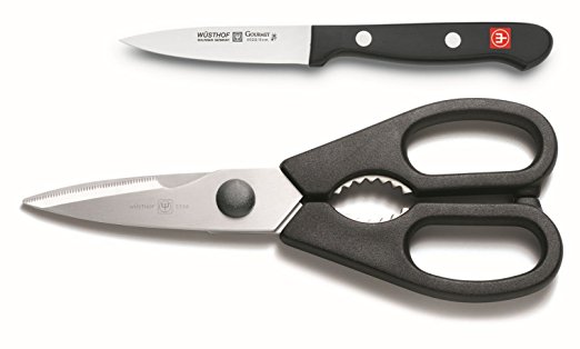 Wusthof Gourmet 2pc Come-Apart Kitchen Shears / Scissors & 3" Paring Knife Set