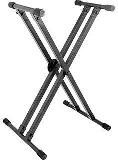 Kadence Heavy-Duty, Double-X, Adjustable Piano Keyboard Stand with Locking Straps (NK13-2kg Dual Braced)