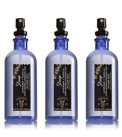 Bath & Body Works Aromatherapy Sleep Lavender Vanilla Pillow Mist, 5.3 Fl Oz, 3-Pack, (Packaging May Vary)