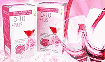 D-10  Plus Collagen 6000 Mg. (Sugar Free) 15 Sachets Dietary Supplements for White and Brightening Skin