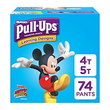 Pull-Ups Learning Designs Potty Training Pants for Boys, 4T-5T (38-50 lb.), 74 Ct. (Packaging May Vary)