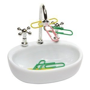 vanki White Plastic Faucet Sink design Paper Clip Dispenser Holder