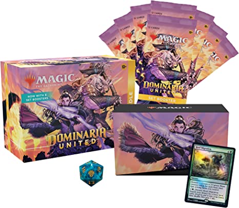 Magic: The Gathering Dominaria United Bundle | 8 Set Boosters   Accessories