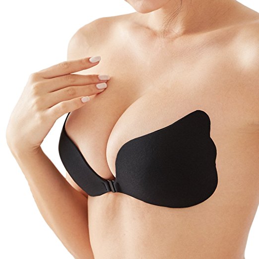 Strapless Seamless Push Up Silicone Self Adhesive Reusable Padded Invisible bra