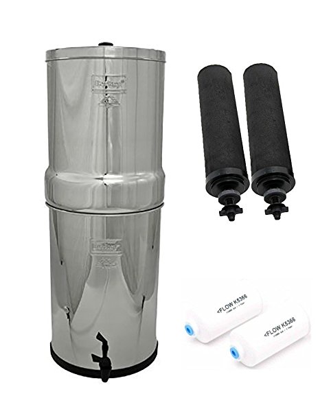 Crown Berkey Water Filter With 2 Black and 2 PF2 Fluoride Filters