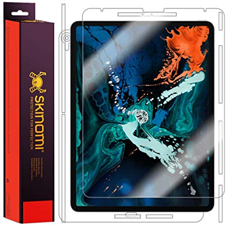 iPad Pro 12.9 Screen Protector   Full Body (2018), Skinomi TechSkin Full Coverage Skin   Screen Protector for iPad Pro 12.9 Front & Back Clear HD Film