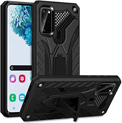 COOYA for Samsung S20 Case, Galaxy S20 Case with Kickstand Drop Protection Rugged Case with Stand Support Wireless Charging Shockproof Protective Cover Case for Samsung Galaxy S20 5G 6.2 Inch Black