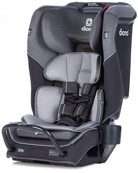 Diono 2020 Radian 3QX Latch, All-in-One Convertible Car Seat, Gray Slate